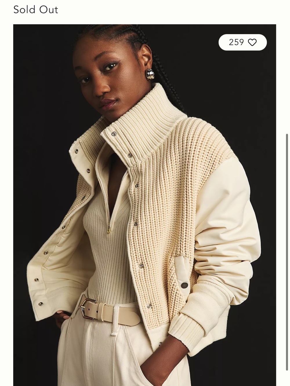 New with tag! Rag&bone  Mixed-Media Bomber Jacket